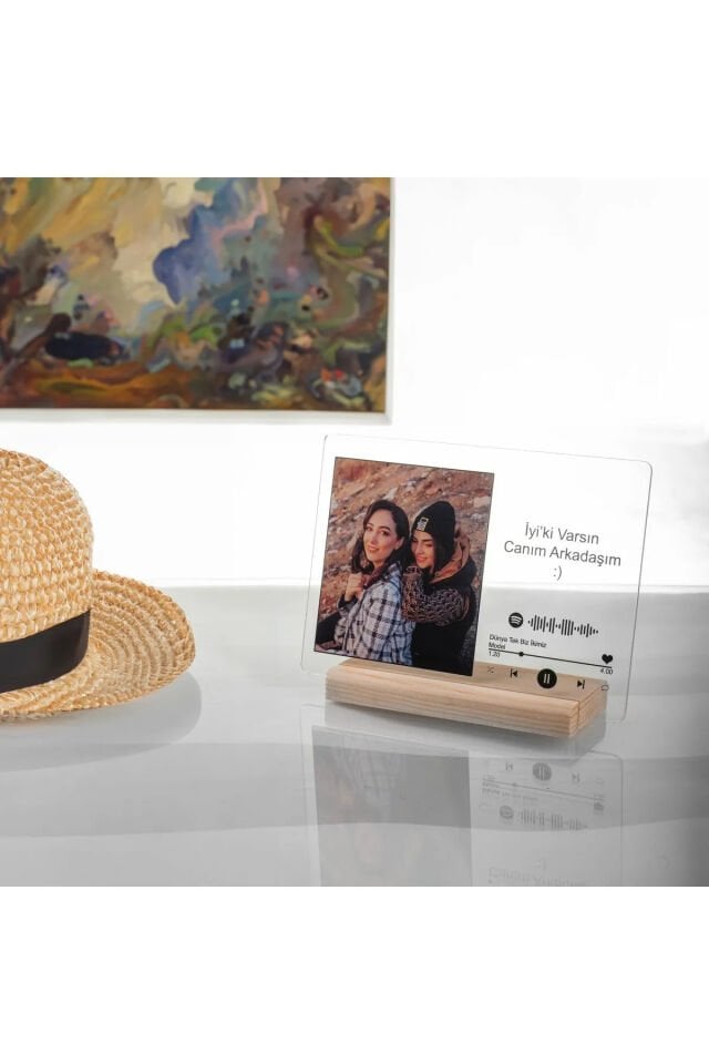 Kişiye Özel Yatay Notlu Spotify Plaket