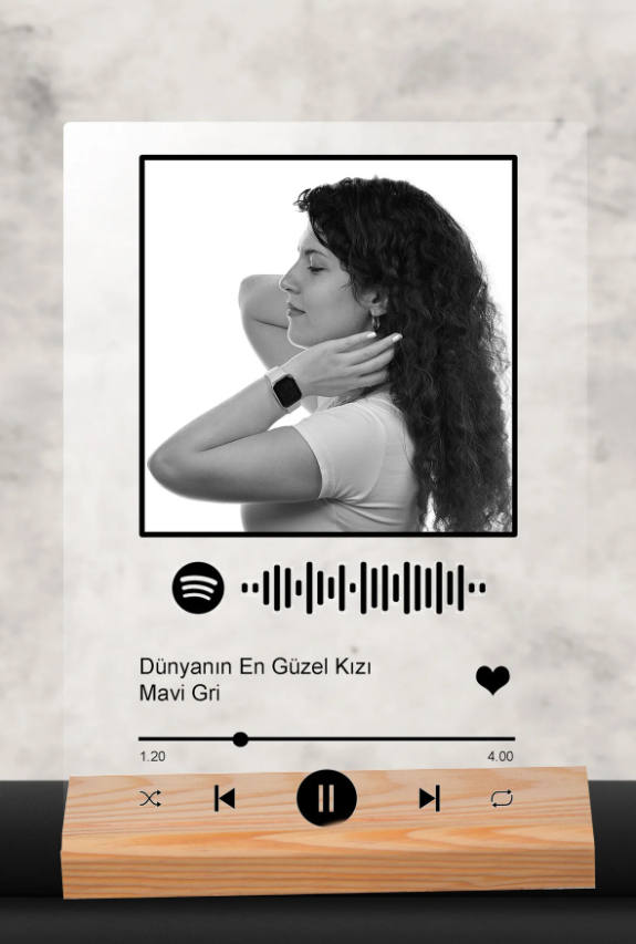 Kişiye Özel Spotify Plaket ve Anahtarlık