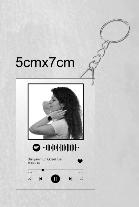 Kişiye Özel Spotify Plaket ve Anahtarlık