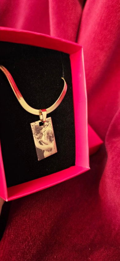 Kişiye Özel Fotoğraf Ve İsim Baskılı Kolye