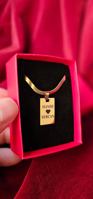 Kişiye Özel Fotoğraf Ve İsim Baskılı Kolye